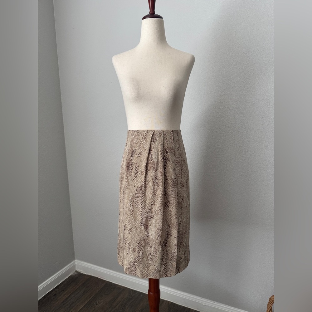 Vintage Silk Snake Print Skirt